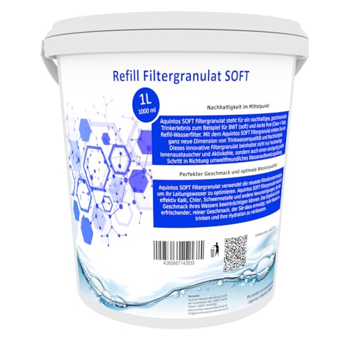 Refill Filtergranulat Ersatz für BWT soft und Aarke Pure Clean + Taste SOFT Filtergranulat von Aquintos (1L Eimer) von Aquintos Wasseraufbereitung