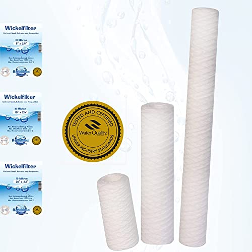 Wickelfilter Wasserfilter Trinkwasserfilter Hauswasserfilter | Größe & Filterfeinheit wählbar (5 Zoll, 25 Mikron) von Aquintos Wasseraufbereitung