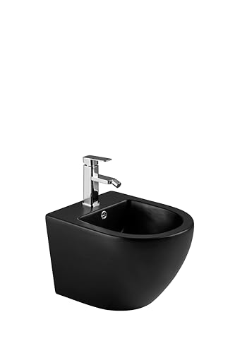 Aquore 387041 / SA.BGENOVASUSPNM Bidet BTW Genova Ausgesetzt, Mattschwarz von Aquore