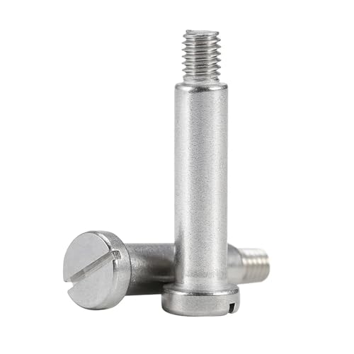 Aqxyju 2~20 Stück Schlitz-Schulterschrauben M2 M2,5 M3 M4 M5 M6 304 Edelstahl Stufenschraube Stopfen Begrenzungsschraube Lagerbolzen Länge 3~50 mm(D3x10xM2-20pcs) von Aqxyju