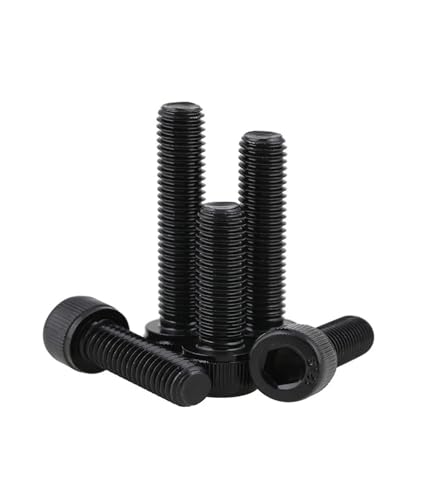 Generisch 1~20 Stück schwarze Innensechskantschraube mit Linksgewinde M4 M5 M6 M8 M10 M12 M16 DIN912 12.9 Stahl Innensechskantschraube(M10x35mm-2pcs) von Aqxyju