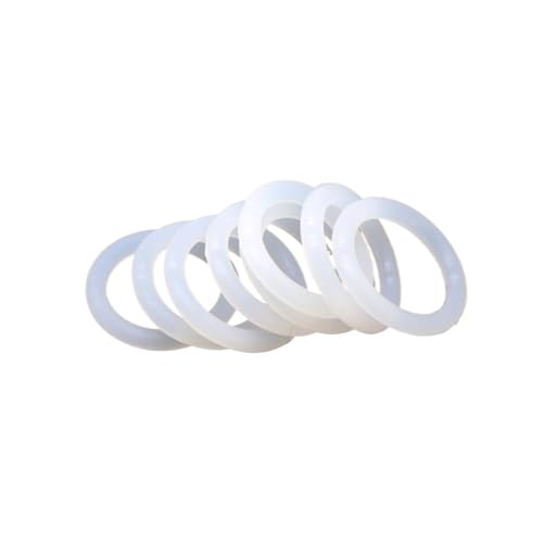 Aqxypas 10/50 Stück weiße Silikon-O-Ring-Dichtung CS 4 mm Außendurchmesser 12~150 mm wasserdichte Unterlegscheibe rund O-Form VMQ O-Ringe Silikonring(10pcs,OD 31MM ID 23MM_CS 4.0MM) von Aqxypas