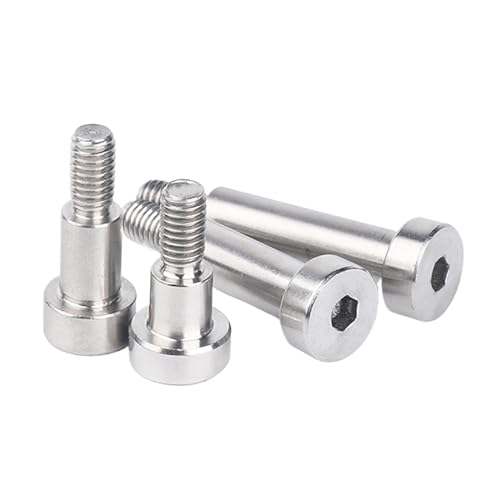 Aqxypas 10 Stück M4 304 A2 Edelstahl Sechskant Innensechskant Kappe Kopf Schulter Rollenlager Schraubenbolzen Hochfest (Color : 13mm, Size : D5-M4 x10pcs) von Aqxypas