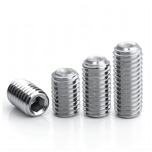 Aqxypas 10 stücke Hex Innensechskant Flache Spitze Stellschraube M2 M2.5 Headless Bolt DIN913 304 Edelstahl(M2.5 (10pcs),8mm) von Aqxypas