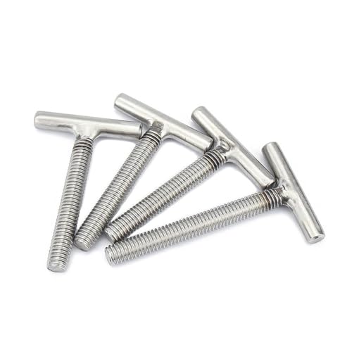 Aqxypas 304 Edelstahl M4 M5 M6 M8 M10 M12 T-Form Schweißschrauben Nagelbolzen (Size : M6x40mm 4pcs) von Aqxypas
