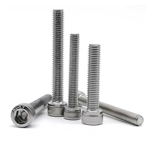 Aqxypas 5/10 Stück DIN912 M3 M4 M5 M6 M8 verlängert lang 100 mm A2 304 Edelstahl Sechskant Innensechskantschraube Inbusschraube (Color : 25mm, Size : M5 10pcs) von Aqxypas