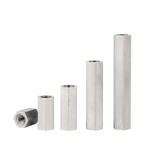 Aqxypas 5 stücke M4 304 Edelstahl Hex Standoff Spacer Lange Stange Kupplung Hex Mutter Bolzen(60mm) von Aqxypas