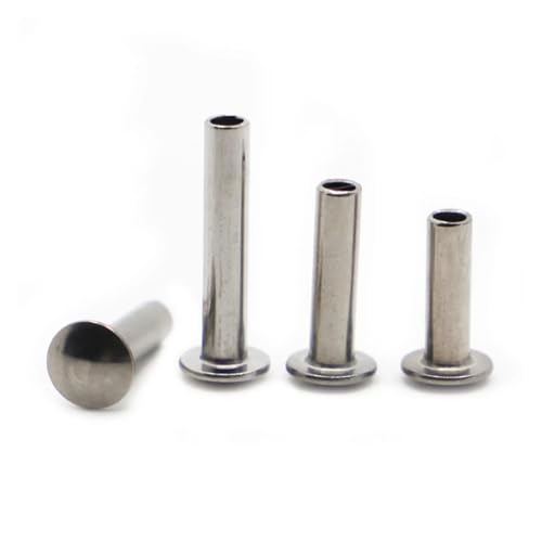 Aqxypas M3 M4 A2 304 Edelstahl Halbhohlnieten mit ovalem Kopf und halbhohlem Schaft mit rundem Kopf GB873 (Size : M4 10pcs, Color : 16mm) von Aqxypas