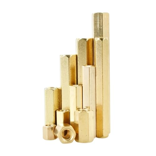 Aqxypas Messing Motherboard Abstandshalter Hex Board Rack Stud Abstand Schraube Hexagon Kupfer Weibliche PCB Säulen Bolzen M4 Spacer(60mm (3Pcs)) von Aqxypas