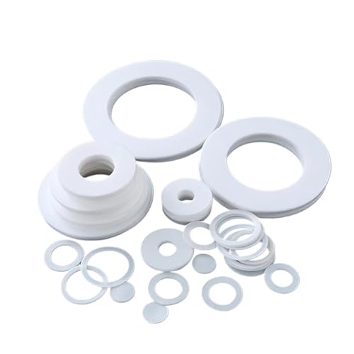Aqxypas PTFE-Unterlegscheibe Flansch Manometer Wasserrohrverbindungsdichtung M3-M35 Dichtungsabstandshalter Abdichtung(19x10x3 (30Pcs)) von Aqxypas