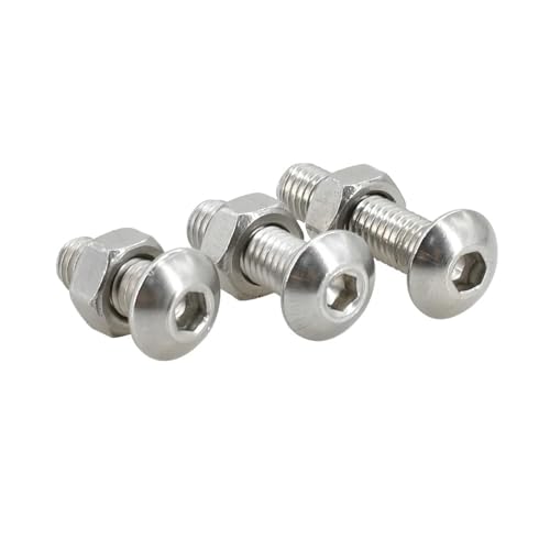 Aqxypas Set mit Muttern und Schrauben, 304 Edelstahl, Sechskant-Maschinenschrauben mit metrischem Gewinde, M2 M3 M4 M5 M6 (M3M4M5 (515 Stück)) von Aqxypas