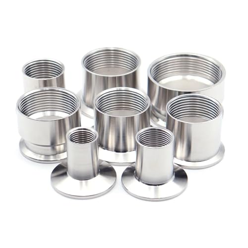 GUYTRM 1/4 "1/2" 3/4 "1" Dn15 DN20 DN25 DN32 DN40Bspt Innengewinde Sanitär SS304 Edelstahl Rohr Armaturen triClamp Adapter Homebrew lingli(DN25 Ferrule64mm) von Aqxyxsw