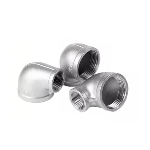 GUYTRM 1/8 "1/4" 3/8 "1/2" 3/4 "1" BSP Innengewinde 304 Edelstahl 90 Grad Ellenbogen Reduzierstück Rohr Fitting Anschluss Adapter Koppler lingli(304SS NPT Thread,2 TO 1I2_THREAD) von Aqxyxsw