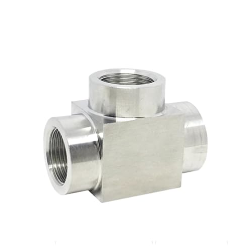 GUYTRM 1/8 "1/4" 3/8 "1/2" 3/4 "Innengewinde Außengewinde Edelstahl Drei Weg Hochdruck Rohr Fitting adapter lingli(Female Thread,BSP1I2) von Aqxyxsw