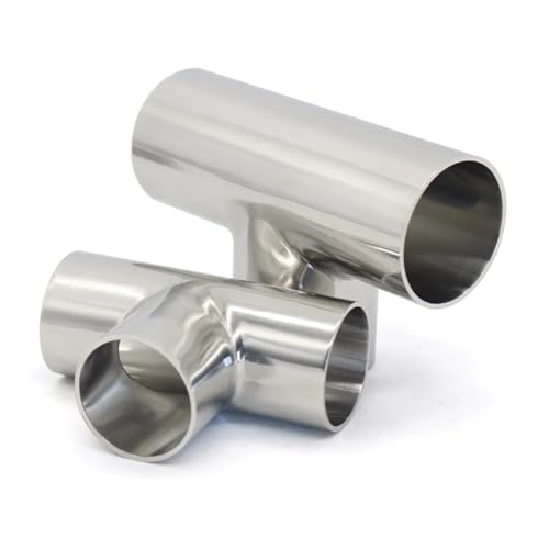 GUYTRM 19-102 m Rohraußendurchmesser Stumpfschweiß-T-Stück T-Stück-Anschluss Sanitärfitting SS304/316L Edelstahl Lebensmittelqualität Selbstgemacht lingli(SS304,OD19mm) von Aqxyxsw