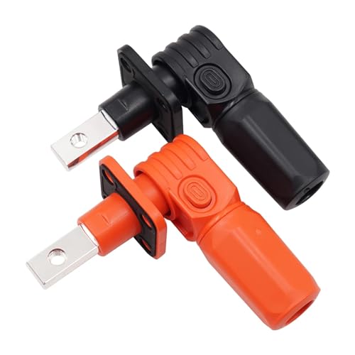 GUYTRM 2 Stück 120 A 200 A DC 1000 V Single-Core-Stecker Energiespeicheranschluss Energie Rot Kupfer Wasserdichter Anschlussstecker lingli(120A-T Black Orange) von Aqxyxsw