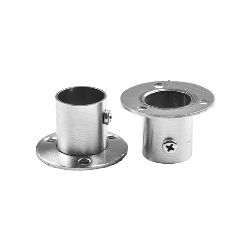 GUYTRM 2 Stück Edelstahl Schrank Kleiderstange Halterung Halter Flanschsockel Stoffstange Rundrohr Sitze Halterung Stangenhalter lingli(26mm) von Aqxyxsw