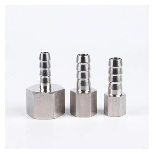 GUYTRM 304 Edelstahl Druck Innengewinde Hexagon Barb Joint 1/8 1/4 3/8 1/2 Zu 6 8 10 12mm Schlauch Koppler adapter lingli(10mm,1/2") von Aqxyxsw