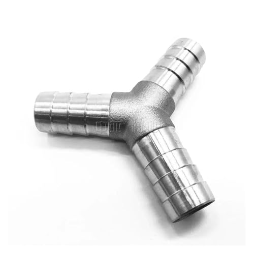 GUYTRM 304 Edelstahl Y-Form T-Stück Barb Schlauch Armaturen 6mm-40mm 3 Weg Rohr Widerhaken Kupplung lingli(15mm) von Aqxyxsw