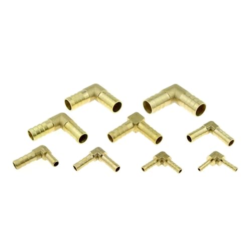 GUYTRM 4mm 5mm 6mm 8mm 10mm 12mm 14mm 16mm 19mm 25mm Schlauchanschluss Messing Widerhaken Gerader Winkel T-Stück Y 2 3 4 Weg Rohrverschraubung Anschluss lingli(L 2 Way,8mm) von Aqxyxsw