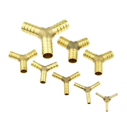 GUYTRM 4mm 5mm 6mm 8mm 10mm 12mm 14mm 16mm 19mm 25mm Schlauchanschluss Messing Widerhaken Gerader Winkel T-Stück Y 2 3 4 Weg Rohrverschraubung Anschluss lingli(Y 3 Way,4mm) von Aqxyxsw