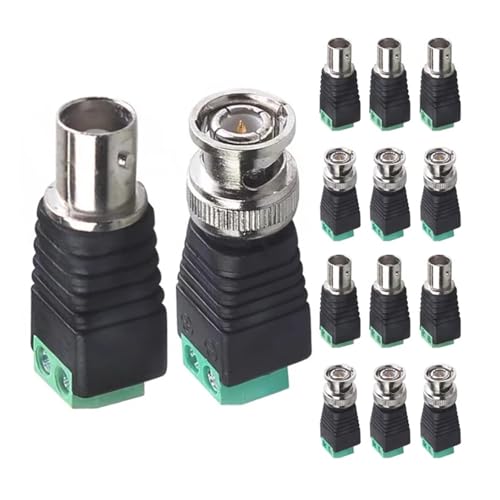 GUYTRM 5/20/100PCS BNC Q9 Männlich Weiblich Schraube Steckdose Anschlüsse Stecker Adapter Terminal Überwachung Kamera UTP audio Video CCTV lingli(BNC Male,100PCS) von Aqxyxsw