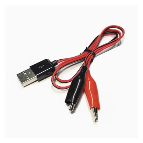 GUYTRM 60cm Clip auf USB-Stecker-Buchse Adapter Krokodil Test Clamp Clip Stromkabel lingli(Male head) von Aqxyxsw