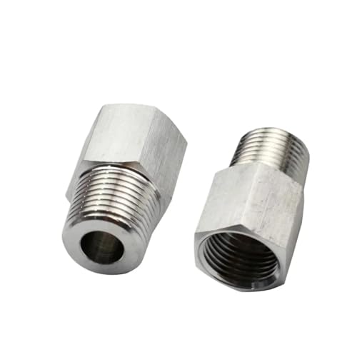 GUYTRM M10 M14 M20 1/8 "1/4" 3/8 "1/2" Weiblich Männlich Edelstahl Minderer Buchse Rohr Fitting Anschluss Koppler manometer lingli(M14x1.5mm Female,M20x1.5mm Male) von Aqxyxsw