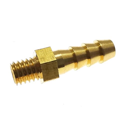 GUYTRM Pagode Rohr Armaturen Außengewinde M5 M6 M8 Messing 4 5 6 8 Mm Barb Schlauch Leder Rohr Trachea Stecker lingli(M5 to Barb 6mm) von Aqxyxsw