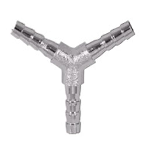 GUYTRM T-Stück Y-förmiger Reduzierstück 4 6 8 10 12 14 16 19 mm Schlauchanschlussstück aus verchromtem Messing for Luft, Wasser und Gas lingli(Y shaped,40 * 20MM_1 PC) von Aqxyxsw