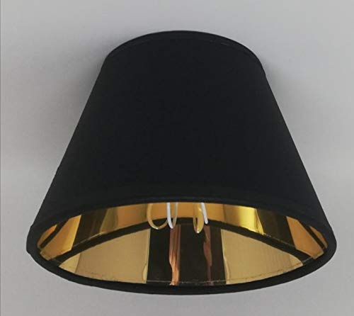 ArG Lighting Black Small Candle Clip On Fabric Lampshade Gold Lining Handmade Ceiling Wall Lamp Shade Chandelier Modern Light Shade ArG Lighting Black Small Candle Clip On Fabric Lampshade Gold Lining Handmade Ceiling Wall Lamp Shade Chandelier Modern Light Shade von ArG Lighting