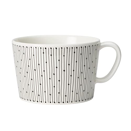 Arabia Mainio Teller aus Porzellan in der Farbe Weiß/Schwarz, Maße: 12x9,4 cm 0.4L, 1027020 von Arabia