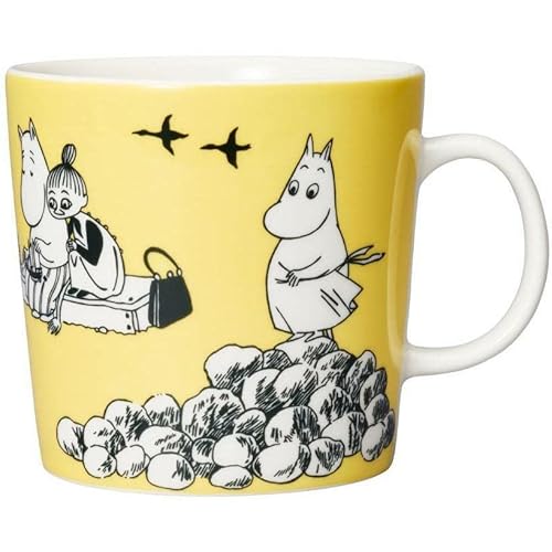Arabia Moomin Tasse, auch hochwertigem Porzellan, in der Farbe Gelb, Maße: 12x9,4x9 cm, Fassungsvermögen: 0,4 L, 1062209 von Arabia