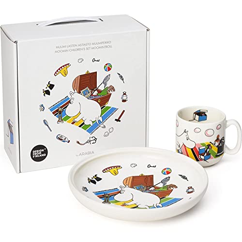 Arabia 1023462 MOOMIN CHILDREN's SETS Teller,Porzellan, Weiß von Arabia