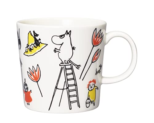 ARABIA Moomin Red Cross Tasse ABC Moomintroll 2022, weiß, rot von Arabia