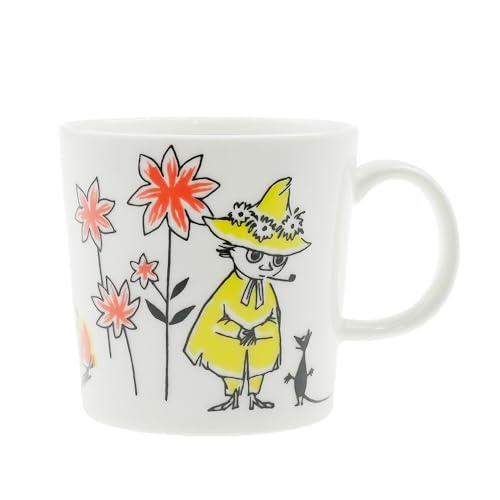 ARABIA Moomin Red Cross Becher ABC Snufkin 2022, weiß, gelb, rot (ARB801-1064951) von Arabia