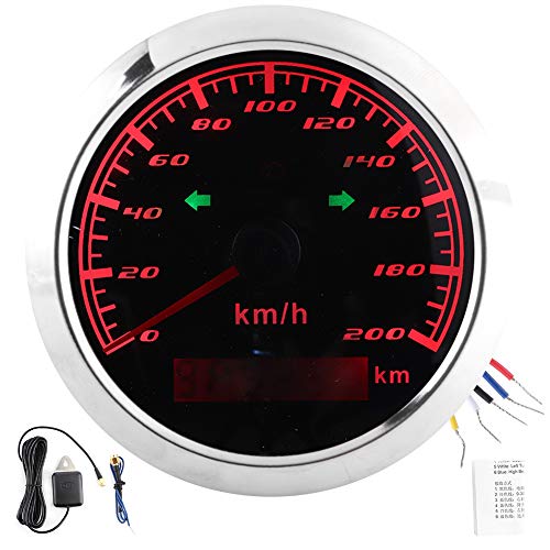 85 mm / 3,3 Zoll LCD-Multifunktionsmesser, GPS-Tachometer 200 km/h 0–999999 km Kilometerzähler Tachometer Antibeschlag IP67 Wasserdicht für Fahrzeugmodifikationen Motorräder Motorboote Schiffe Bauma 85 mm / 3,3 Zoll LCD-Multifunktionsmesser, GPS-Tachometer 200 km/h 0–999999 km Kilometerzähler Tachometer Antibeschlag IP67 Wasserdicht für Fahrzeugmodifikationen Motorräder Motorboote Schiffe Bauma von Aramox