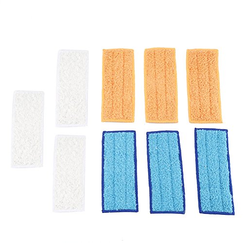 9 Stück waschbare Wischpads für 240 241 Reinigungsroboter Zubehör (3 Farben) von Aramox