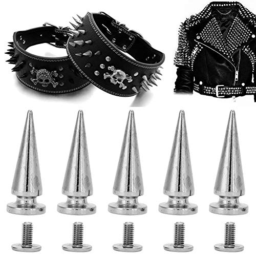 Aramox 10Set 10x26mm Copper Stud Niet, Einfach zu Installieren, Stilvolles Design, Langlebiger Gebrauch, Vielseitig für Lederbeutelschuhfahrzeuge mit Verschiedenen Farben (10 * 26 mm Silber) von Aramox