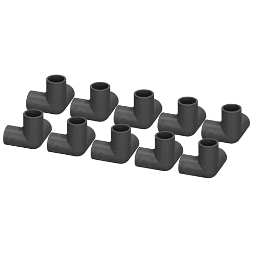 Aramox 10pcs 3 -Wege Rohrbeschläge PVC -Rohrverbinder 1in PVC -Ausstattung Zum Bau von Katzengehäusen Poolprodukte und Gartenstützungsstrukturen (BLACK) von Aramox