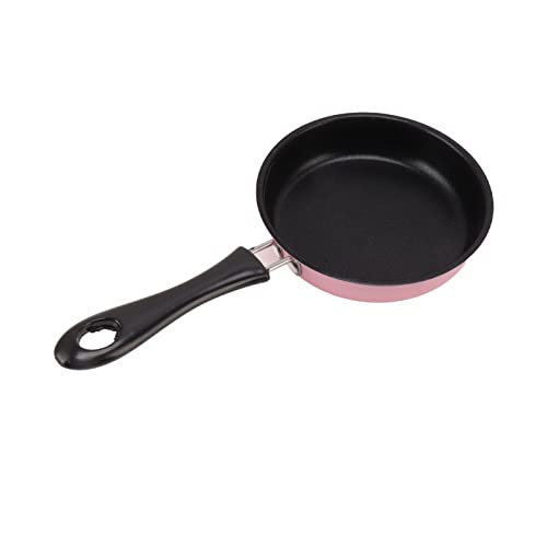 Aramox 12 Cm Mini Edelstahl -Stahl -Pfanne Nicht Stick Eierpfanne mit Ergonomischem Griff und Hitzebeständigem Design für Camping Kochinduktionsgas (PINK) von Aramox