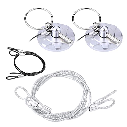 Aramox 2-teilig CNC Alu Motorhauben-Sicherheitspin Schloss Verriegelung Kit Silber Universal Racing Aramox 2-teilig CNC Alu Motorhauben-Sicherheitspin Schloss Verriegelung Kit Silber Universal Racing von Aramox