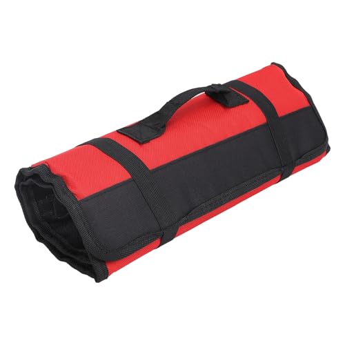 Aramox 20 Slots Chef Messerbeutel Multifunktional Besteck Messer Halter Protectors Aufbewahrungsrolle für Messergabeln Löffel (Rot) von Aramox