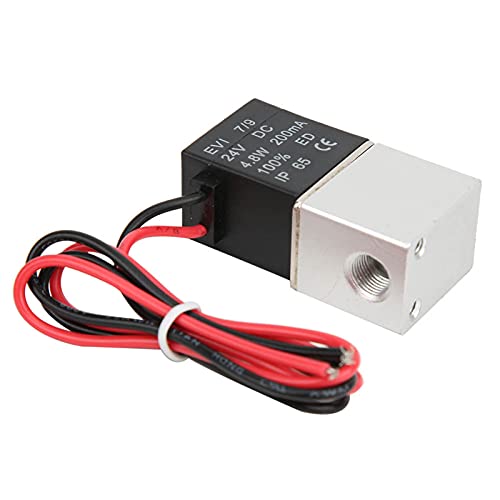 Aramox 24 V DC Direct Acting Magnet Ventil, Präzisionsbearbeitungsgewinde für Luftwasseröl mit Magnetventil IP65 für die Industrielle Automatisierung (G1/8") von Aramox