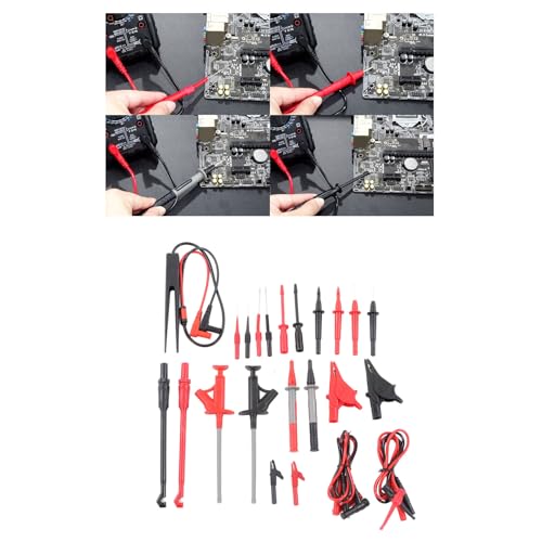 Aramox 25pcs Multimeter -Testsondenkabel -Kabel, Low Resistenance Cat III 1000V mit und Pinzette für Digitale Elektrische Tests von Aramox