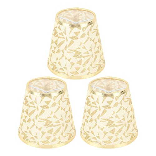 Aramox 3pcs Stofflampenschatten-Clamp/Holder-On-Design Moderne Fasslampenschirme Hochlicht-Getriebe E14 Lampenleuchter Kronleuchter Wandlampenkerzenerkronleuchter mit Eisenmetallclip Zur Sicheren von Aramox