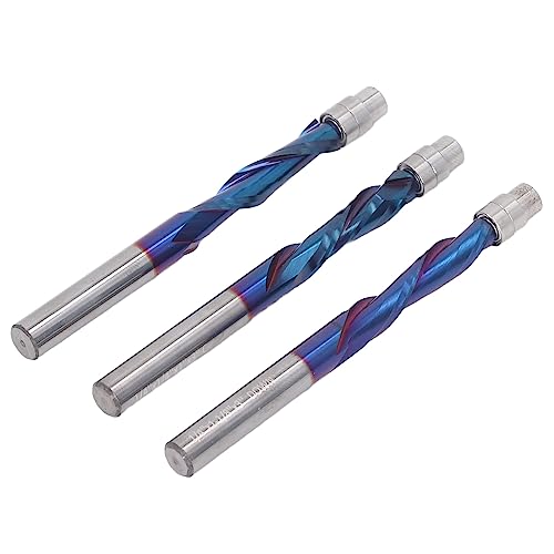 Aramox 3pcs nach Unten Spiral Router Bit Set 1/4 Shank Flush Trimm Bit Zementiertes Carbid -Fräser für Holz MDF Sperrholz Hartholz von Aramox