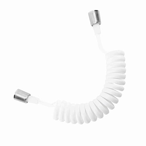 Aramox ABS Spring Flexible Duschschlauch 2m Explosionssicheres Bidet Sprayer mit Verchromtem Nuss für die Bad Toilette Easy Installation (WHITE) von Aramox