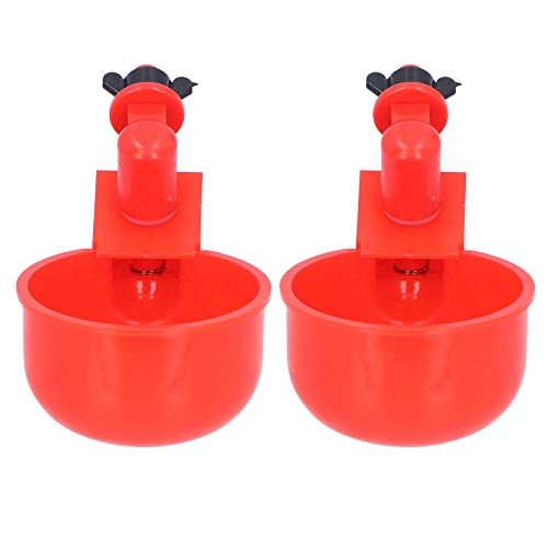 Aramox Automatische Trinker, Rote Plastik-Trinkschale mit Einfacher Installation und Durchlaufsicheres Design für Geflügelvögeltauben, die EIN Auffälliges Design Anziehen von Aramox