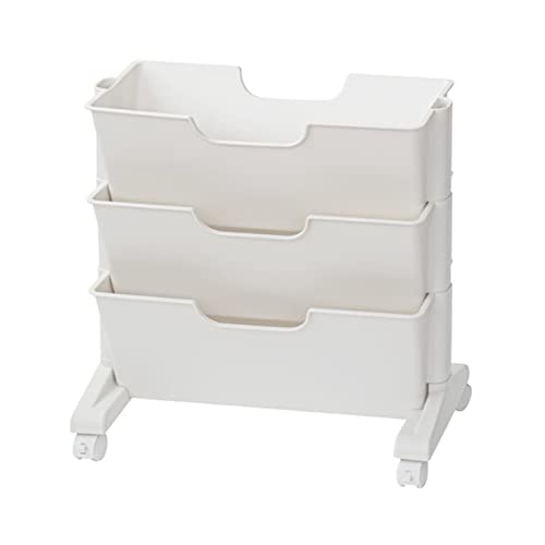Aramox Bewegbares Bücherregal Weiß 3 Schichten Großer Kapazität Universal Rad Kunststoffmaterial Mobile Bücherregal für Studien, Büro, Wohnzimmer Aramox Bewegbares Bücherregal Weiß 3 Schichten Großer Kapazität Universal Rad Kunststoffmaterial Mobile Bücherregal für Studien, Büro, Wohnzimmer von Aramox